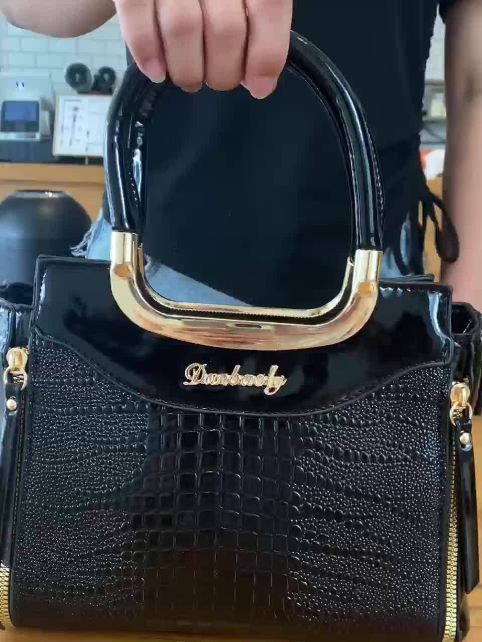 Small Alligator-Print Crossbody Bag