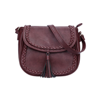 Tassel Flap Saddle Crossbody Bag