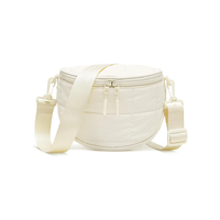 Quilted Puffer Sling Fanny Pack (Black)