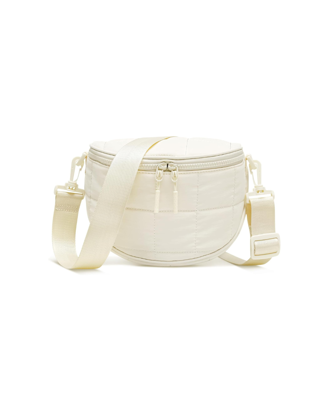 Quilted Puffer Sling Fanny Pack (Black)