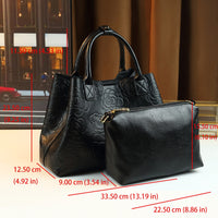 Vintage Rose Embossed Bucket Tote