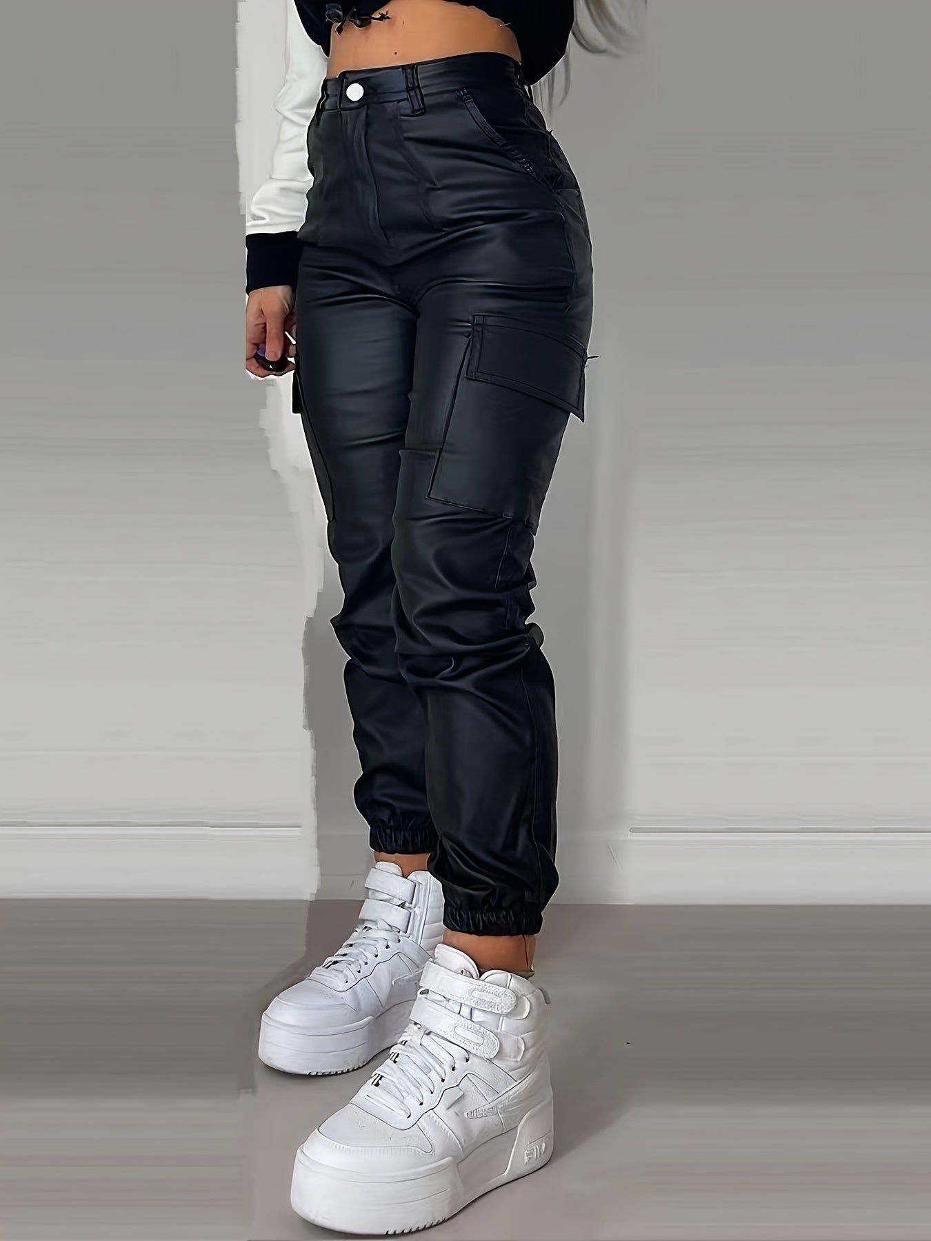 Women's High-Stretch Cargo Denim Pants