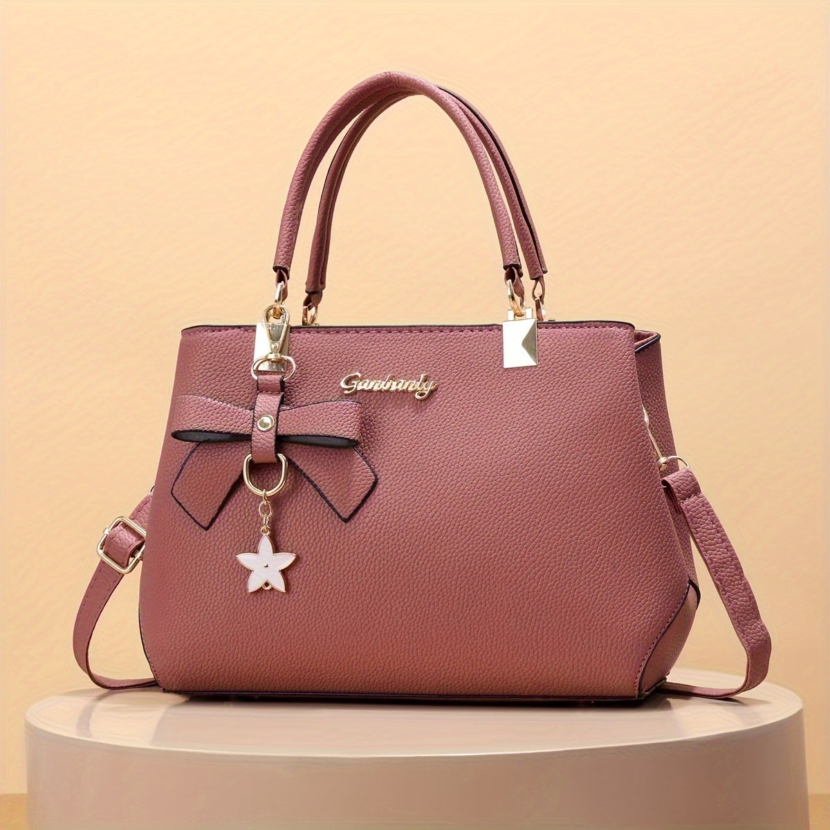 Elegant Bow Accent Handbag