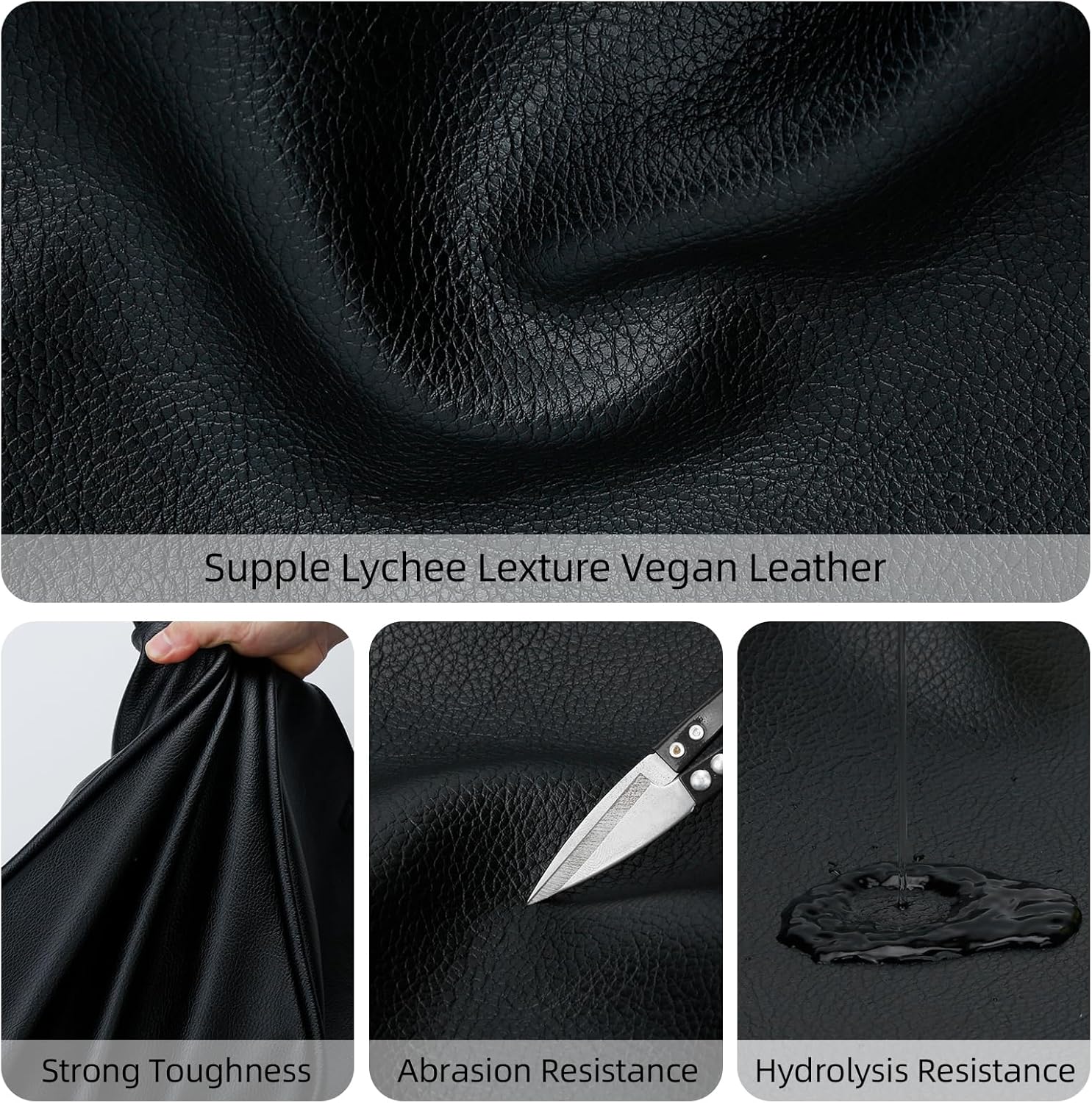 Large Vegan Leather Tote Bag