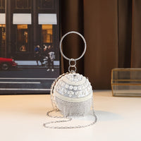 Golden Beaded Tassel Evening Clutch