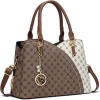 Triple-Compartment Satchel Handbag