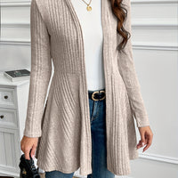 Elegant Textured Loose-Fit Cardigan - Mid-Stretch