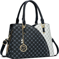 Triple-Compartment Satchel Handbag