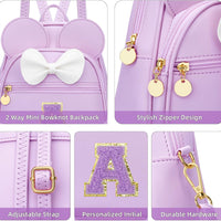 Girls Initial Mini Backpack