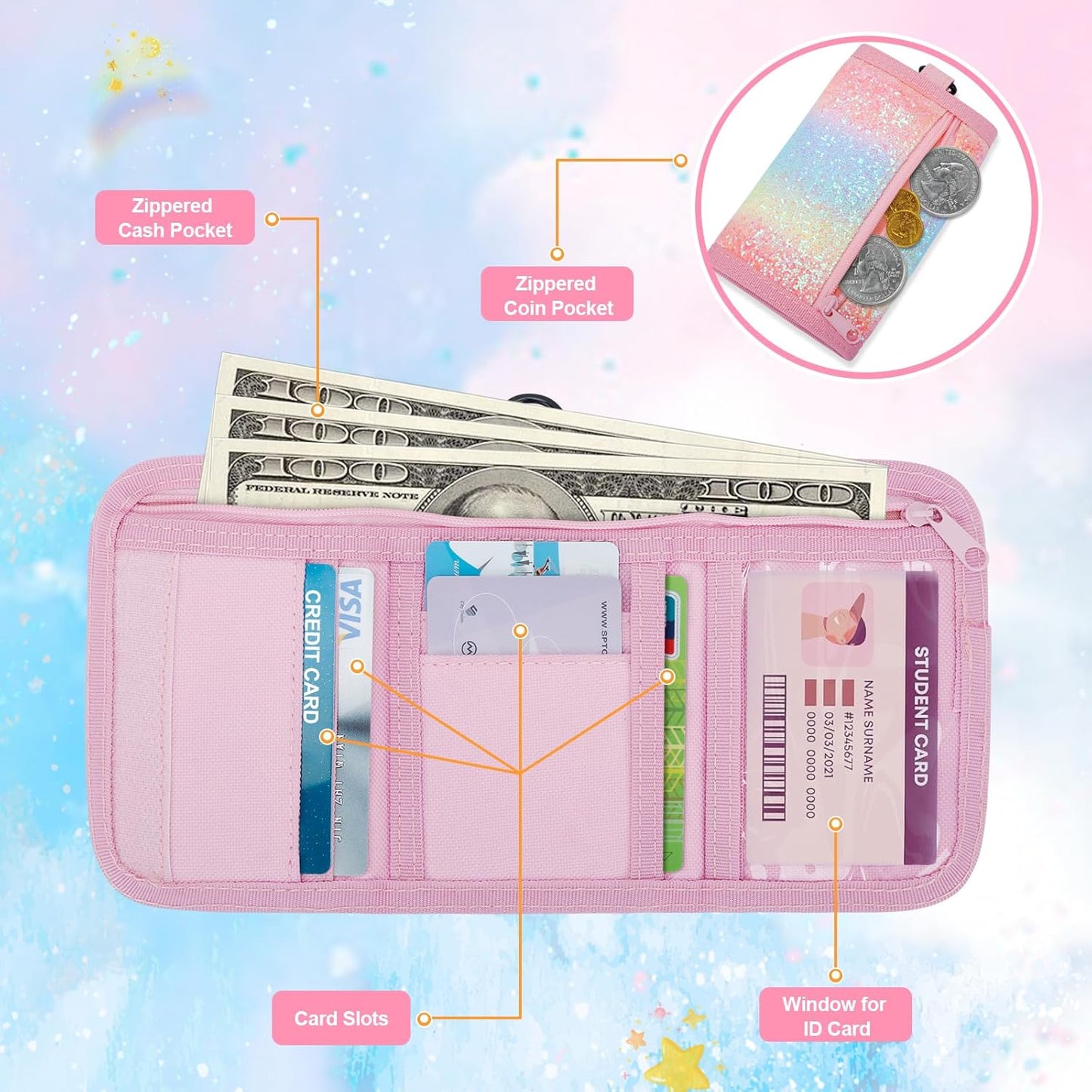 Girls Wallet with Initial