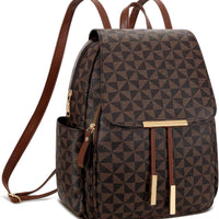 Quilted Leather Backpack Purse