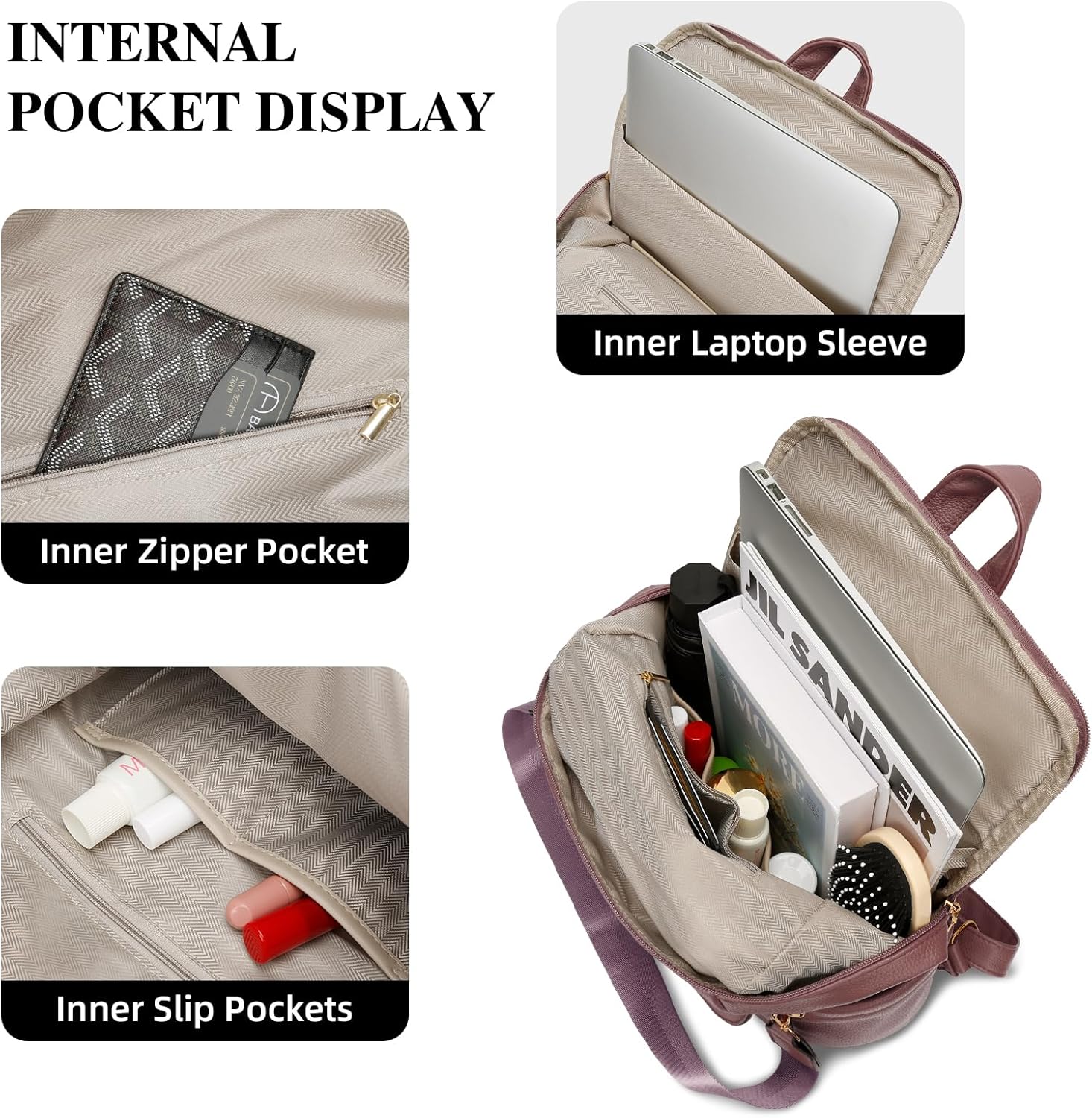 Anti-Theft Leather Backpack (Black)