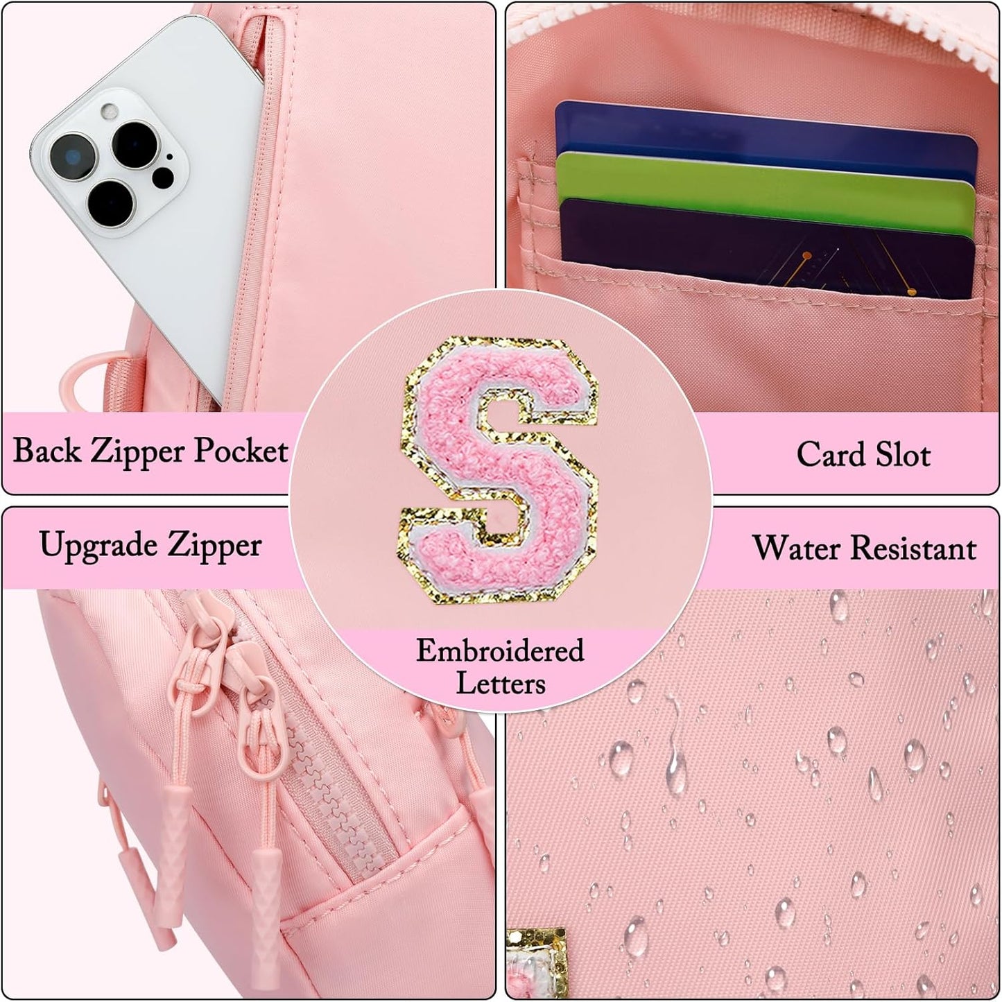 Girls Initial Sling Crossbody Bag