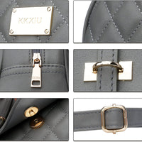 Quilted Mini Backpack Purse (White)