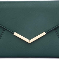 Faux Leather Envelope Clutch