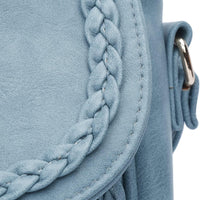 Tassel Flap Saddle Crossbody Bag