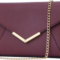 Faux Leather Envelope Clutch