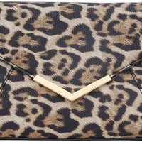 Faux Leather Envelope Clutch