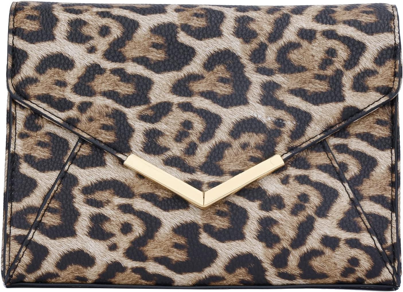 Faux Leather Envelope Clutch