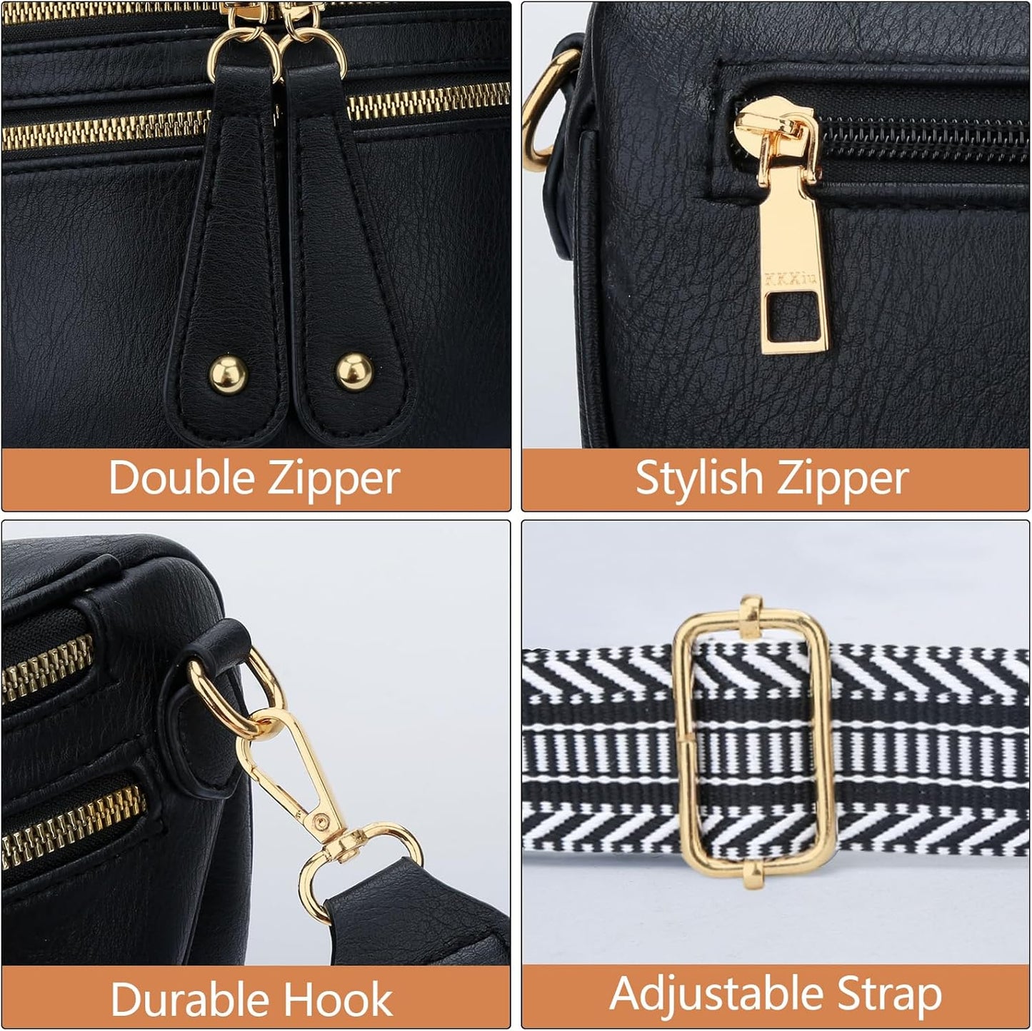 Trendy Leather Sling Crossbody Bag