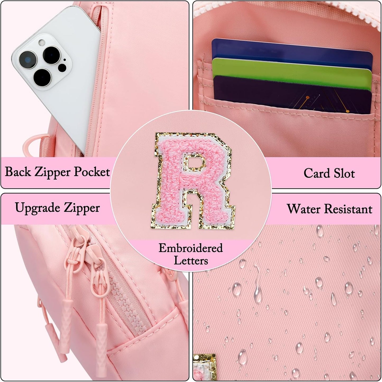 Girls Initial Sling Crossbody Bag