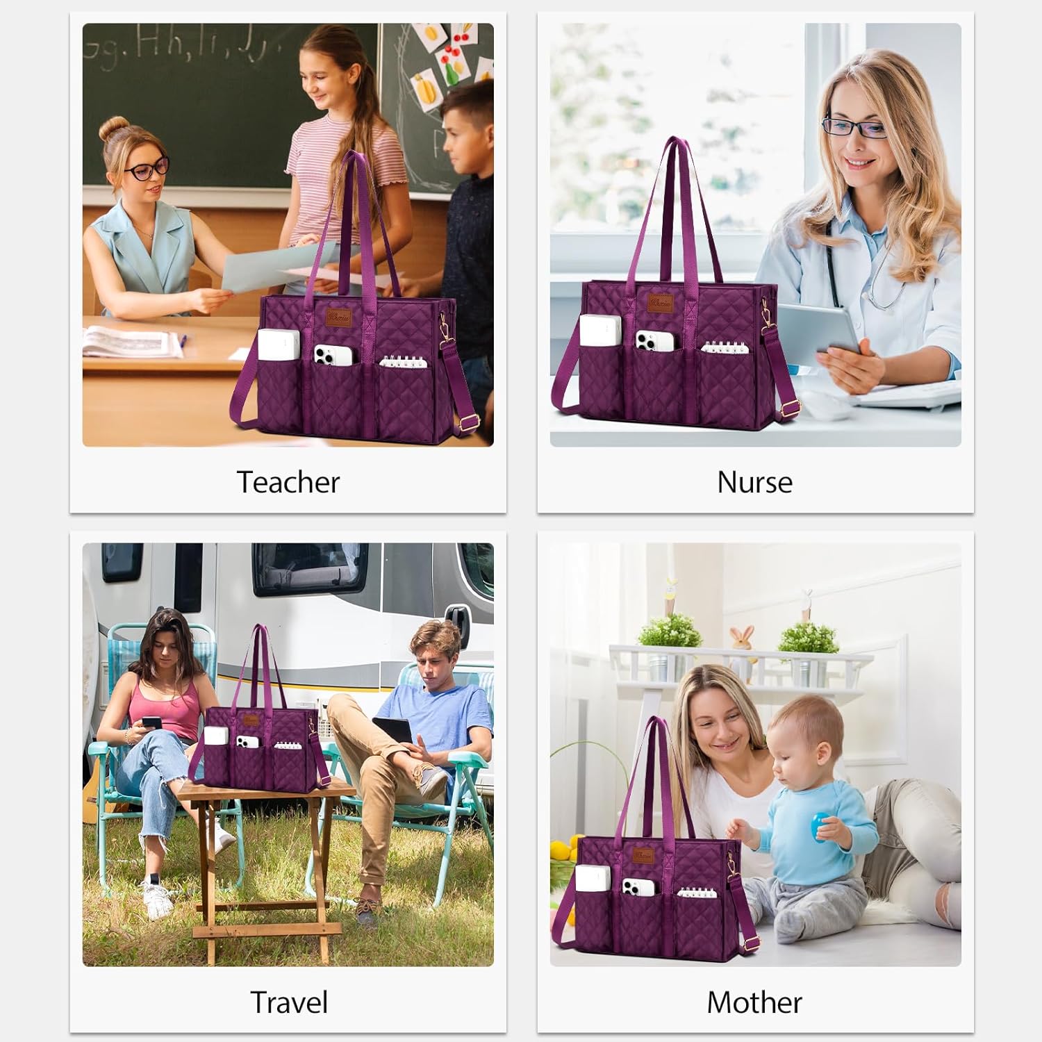 Large Water-Resistant Tote Bag