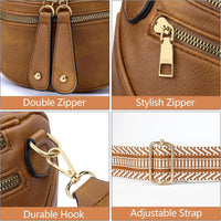 Trendy Leather Sling Crossbody Bag