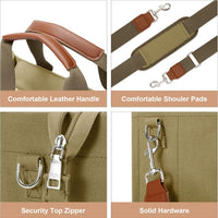 Large Canvas Tote Crossbody Bag