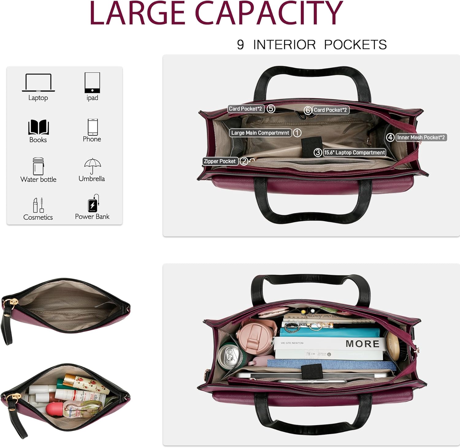 2-in-1 Laptop Lunch Tote Bag