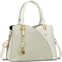 Triple-Compartment Satchel Handbag