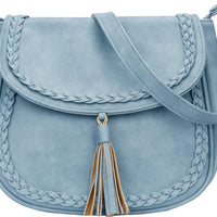 Tassel Flap Saddle Crossbody Bag