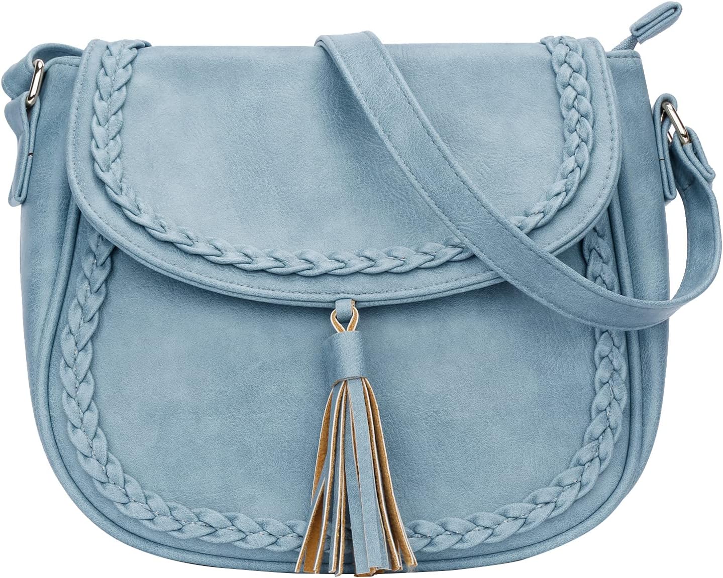 Tassel Flap Saddle Crossbody Bag