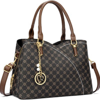 Triple-Compartment Satchel Handbag