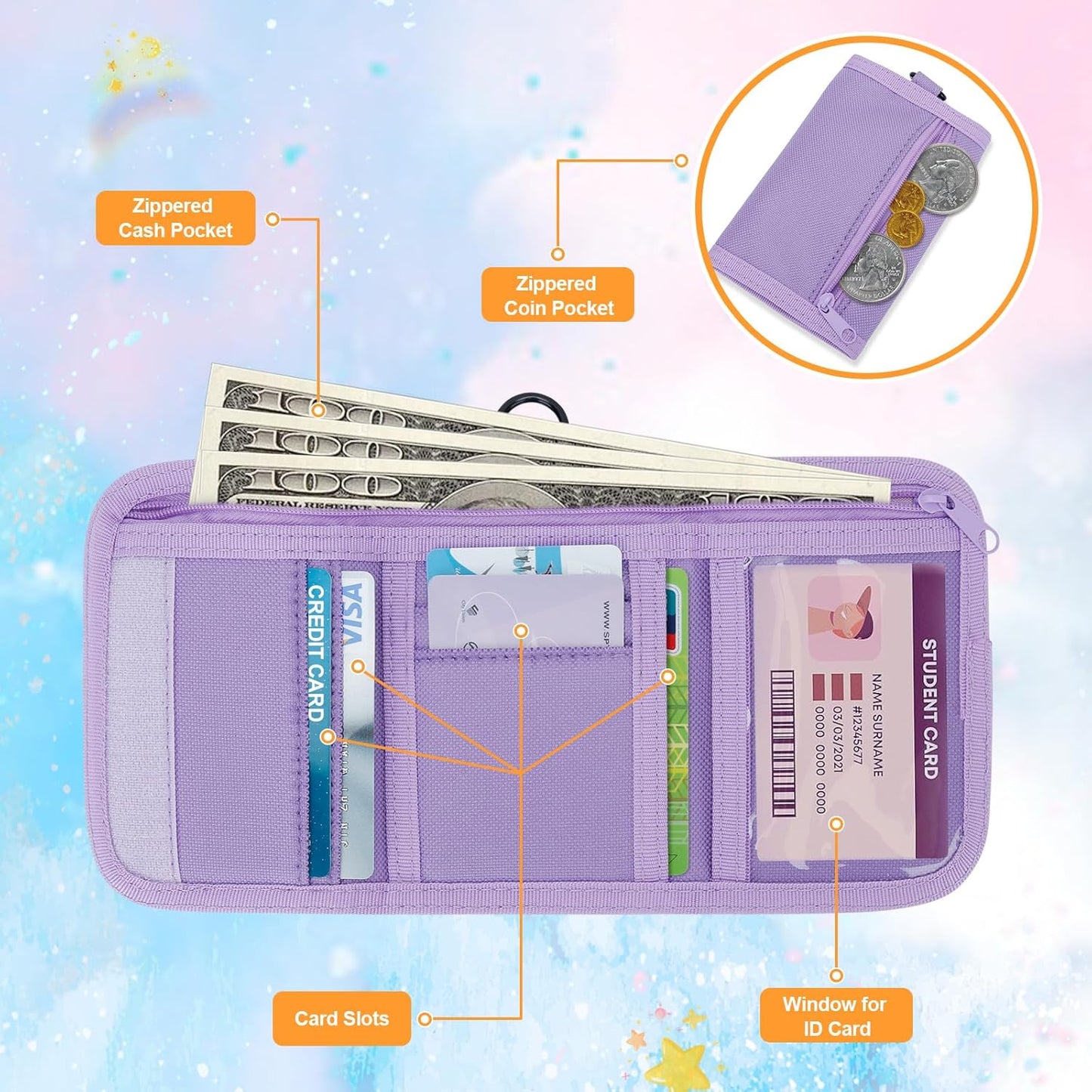 Girls Wallet with Initial