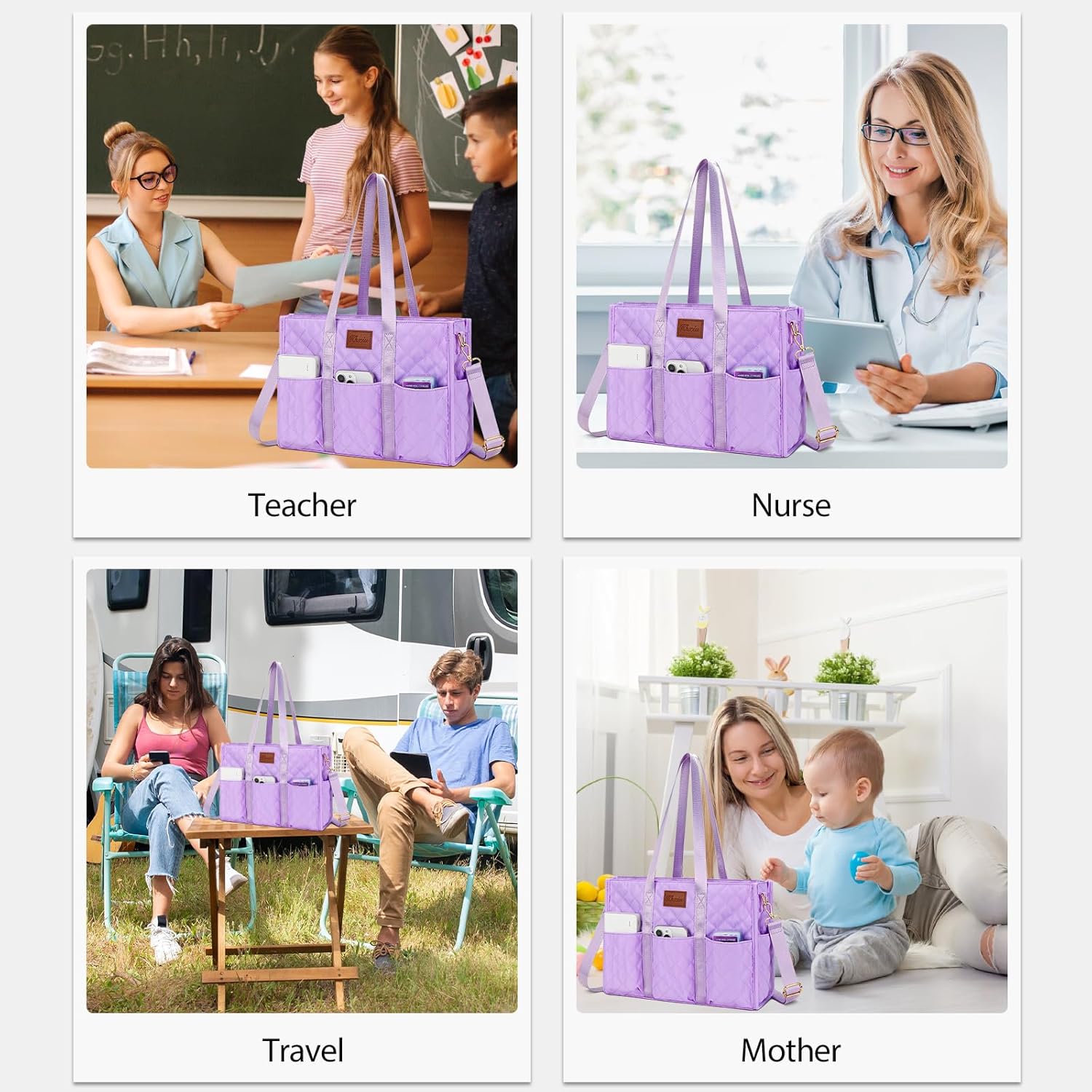 Large Water-Resistant Tote Bag