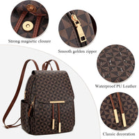 Quilted Leather Backpack Purse