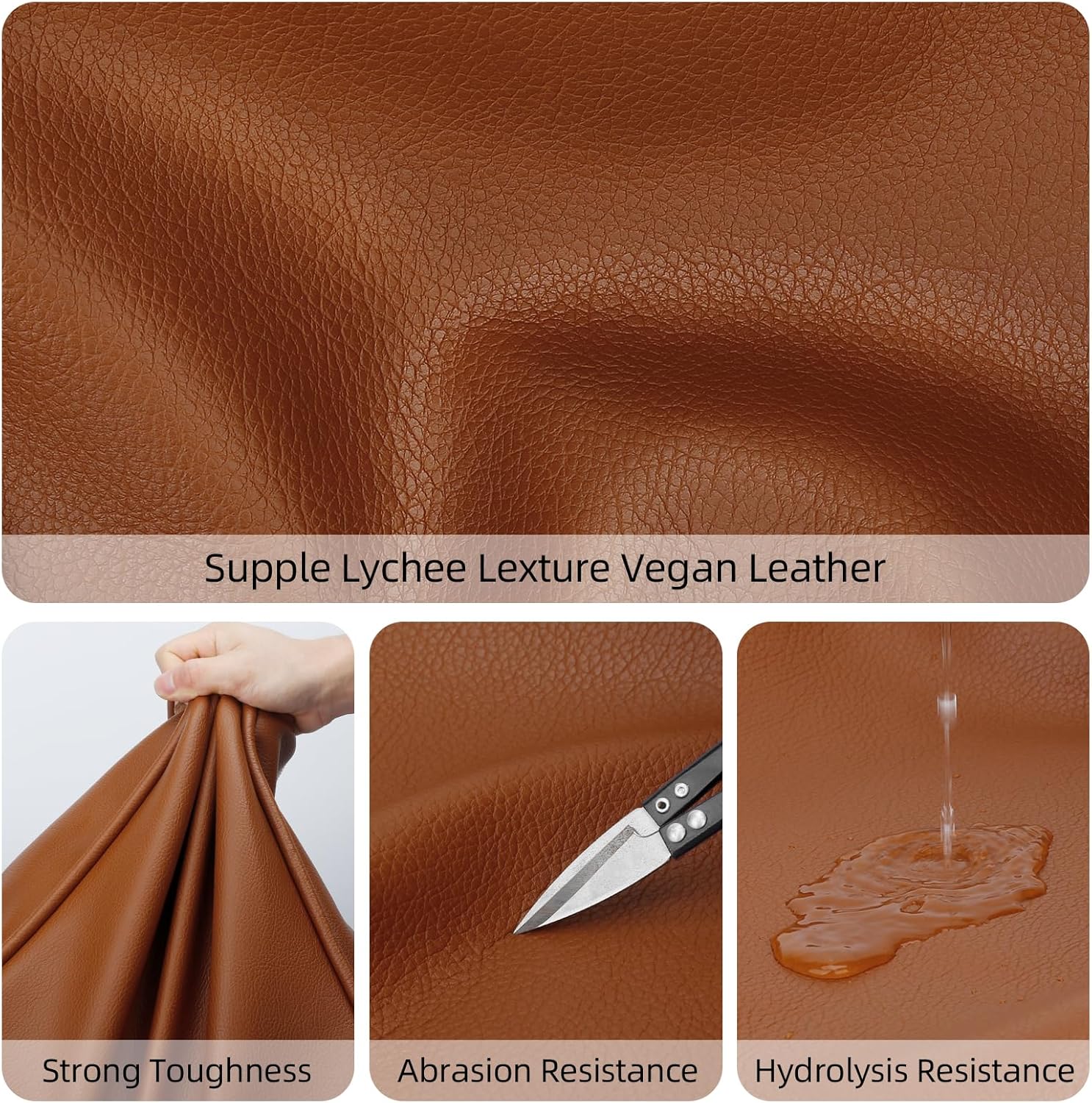 Large Vegan Leather Tote Bag