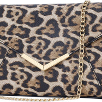 Faux Leather Envelope Clutch