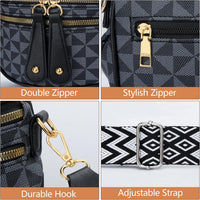 Trendy Leather Sling Crossbody Bag