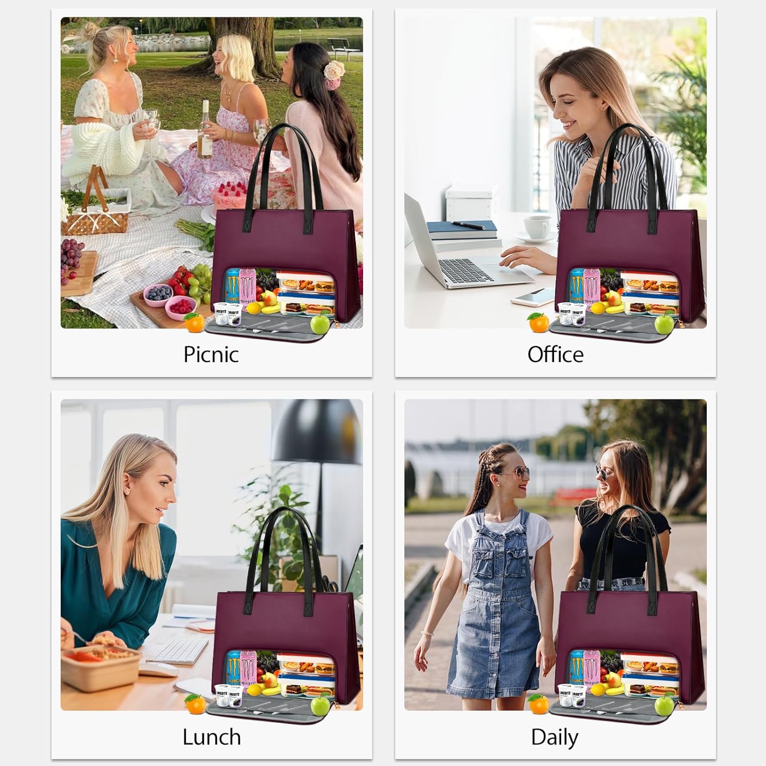 2-in-1 Laptop Lunch Tote Bag
