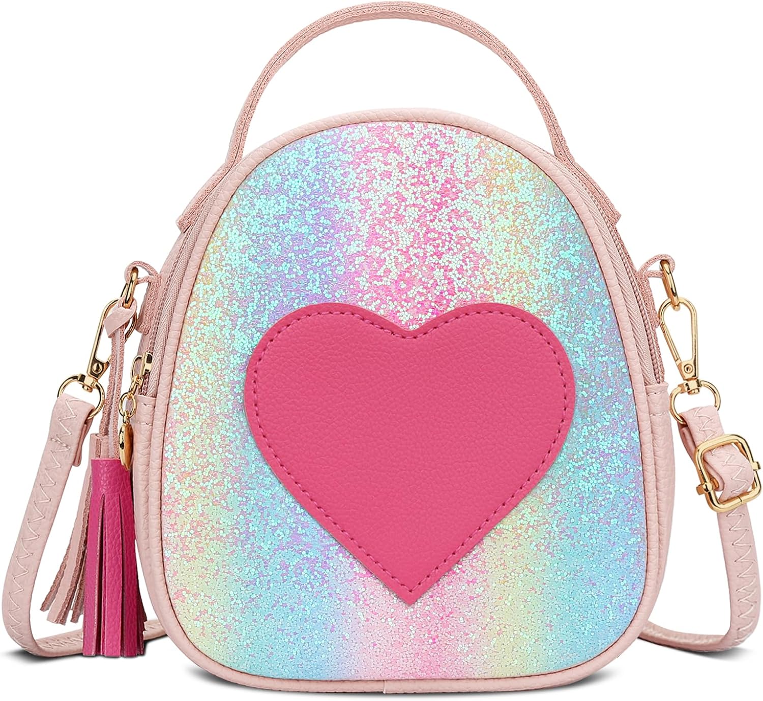 Girls Heart Crossbody Bag (Small)
