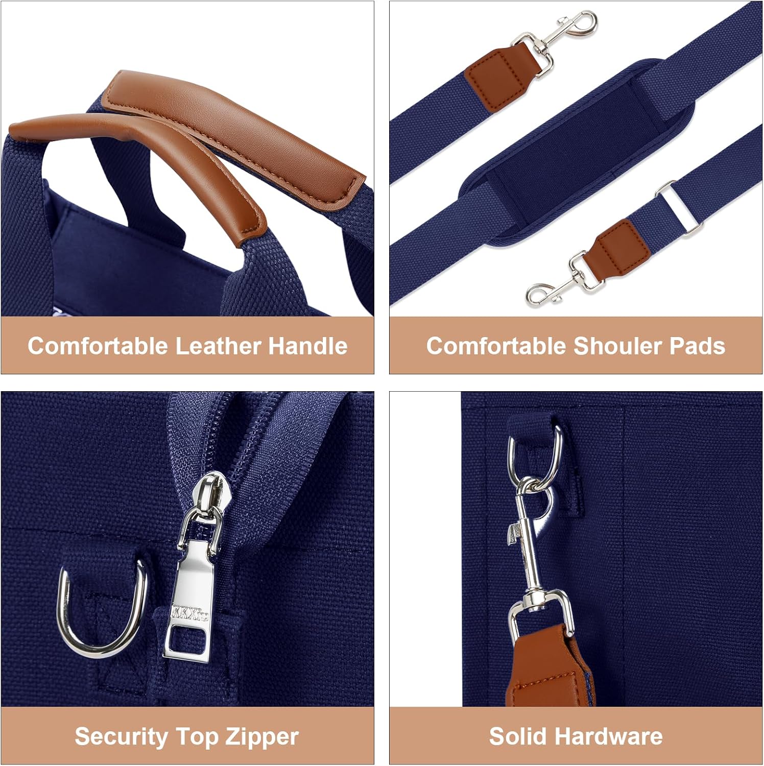 Large Canvas Tote Crossbody Bag