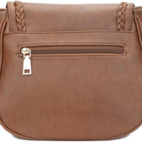 Tassel Flap Saddle Crossbody Bag