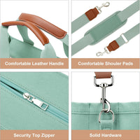 Canvas Crossbody Tote with Pockets