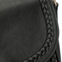 Tassel Flap Saddle Crossbody Bag