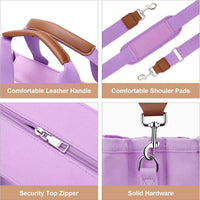 Canvas Crossbody Tote with Pockets