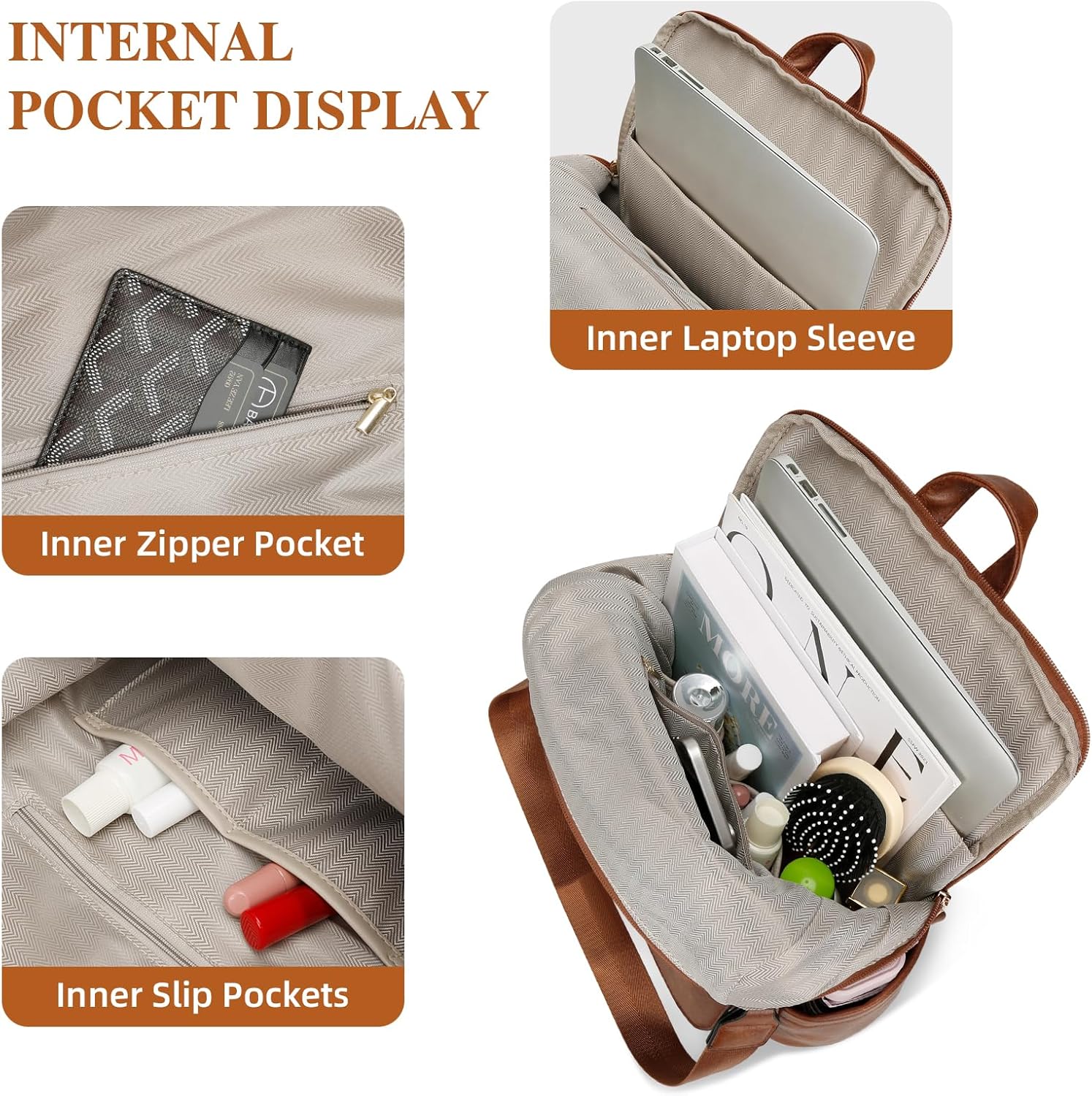 Anti-Theft Leather Backpack (Black)