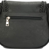 Tassel Flap Saddle Crossbody Bag