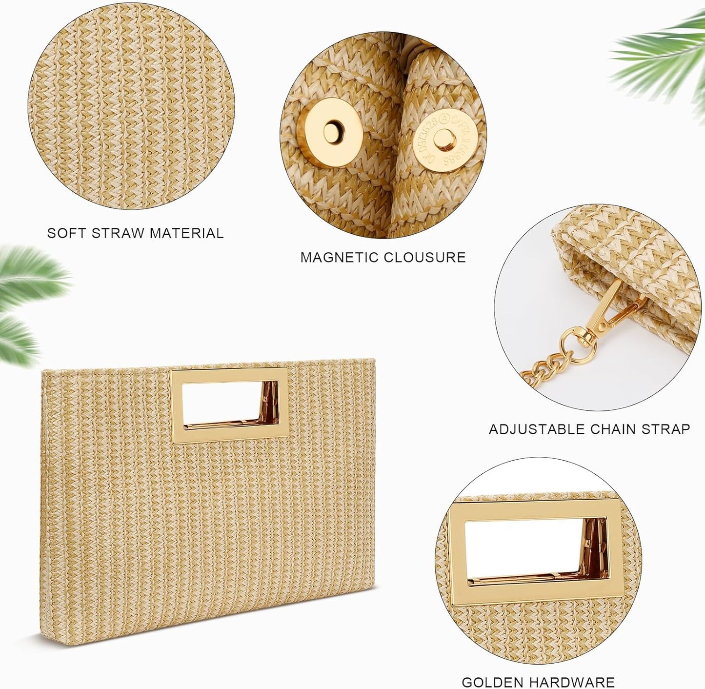 Vegan Leather Formal Clutch Purse