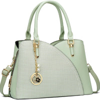 Triple-Compartment Satchel Handbag